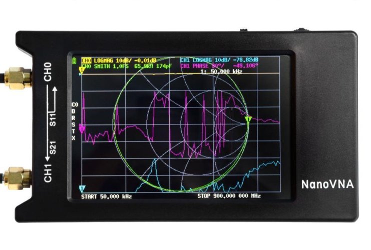 NanoVNA-H4: Přenosný vektorový síťový analyzátor 10kHz-1500MHz - 6 ks v sadě