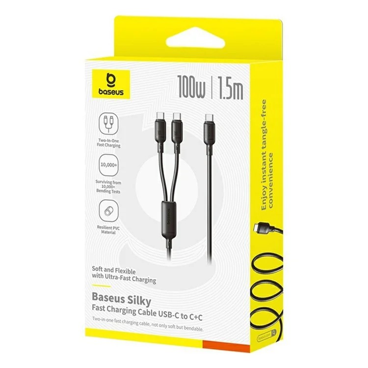 Kabel USB-C (M) - 2x USB-C (M) 1.5 m, rozbočovací