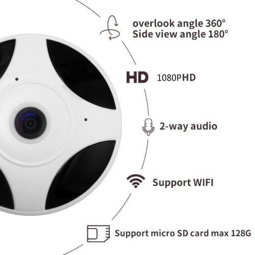 RGB-VR3-X20 1080P 2MP HD 360° WiFi IP P2P Vnitřní Kamera