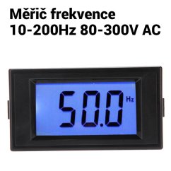 D69-HZ Digitální LCD Frekventometr 10-200Hz AC 80-300V