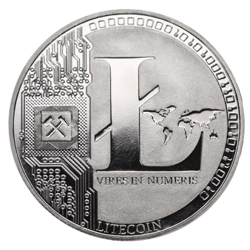 Jedna stříbrná mince litecoinu 40mm