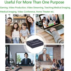 LH-4KA HDMI na USB převodník se zvukovým vstupem a výstupem