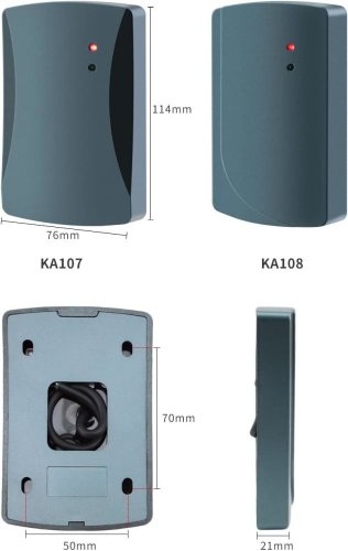 Vodotěsná nástěnná RFID čtečka KA107 - IP68