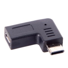 Curved Connector UC-212 USB C Male to Micro USB Female, 90°