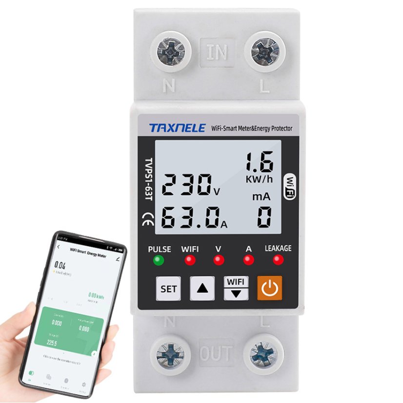 Inteligentní přepěťová a podpěťová ochrana TVPS1-63T s WiFi