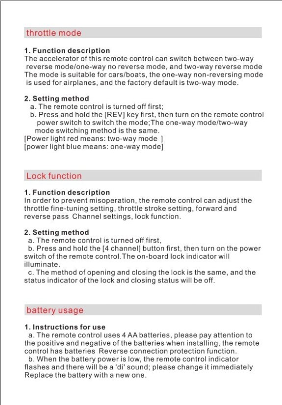 HotRC DS4A - 4-Channel 2.4GHz Remote Control