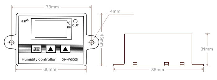 XH-W3005 Digitální regulátor vlhkosti