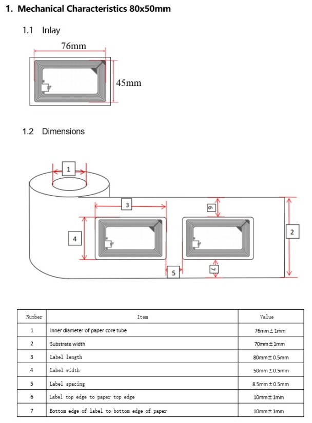 ICODE SLIX2 RFID nálepka 13.56MHz ISO15693