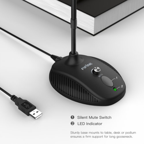 K052 USB mikrofon k PC se stojánkem – kvalitní zvuk pro online hry a streamování
