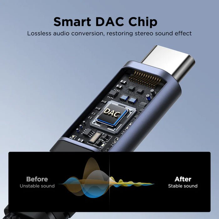 USB-C to 3.5mm Audio & Charging Cable 2-in-1