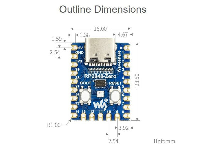 RP2040-Zero - Vysoce Výkonná MCU Deska