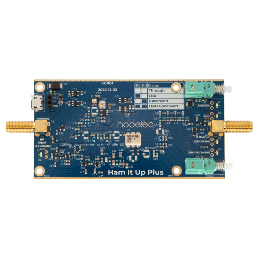 Ham It Up Plus v2 - HF Konvertor v Černém Pouzdře