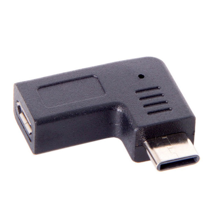 Zahnutý konektor UC-212 USB C M na micro USB F, 90°