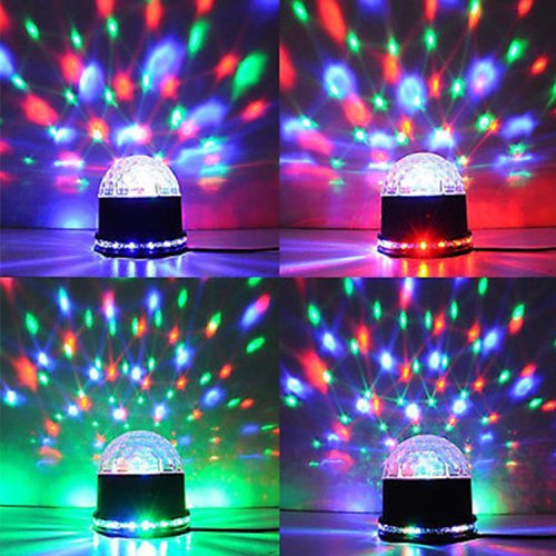 RGB LED Křišťálová koule ES-01 - Otočné Disco Světlo
