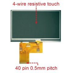 4.3" TFT LCD displej 480x272 RT 40pin