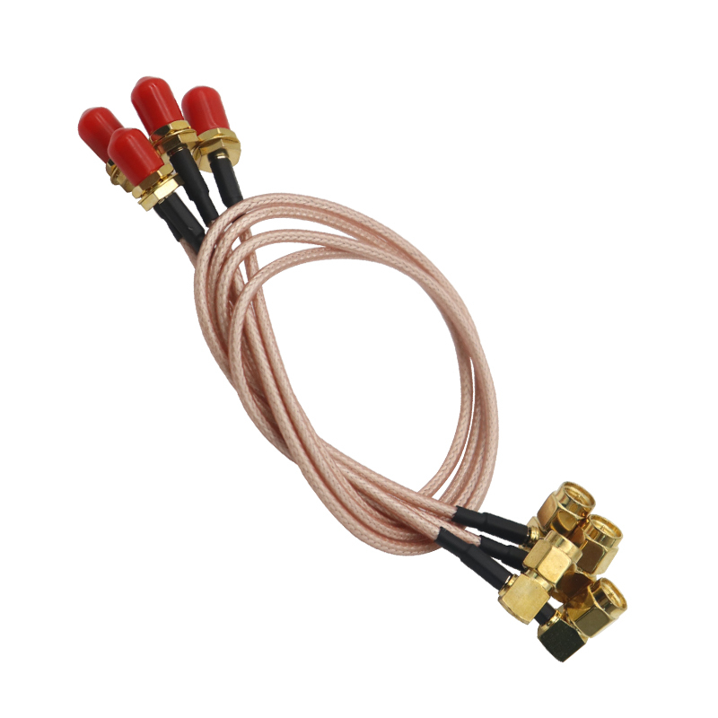 Pigtail SMA F - SMA M, bent RG316 - High-quality antenna cable