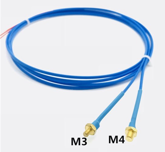 Termočlánek typ-K LIN-K23D010A/B s kovovým opředením pro 3D tisk - 1m