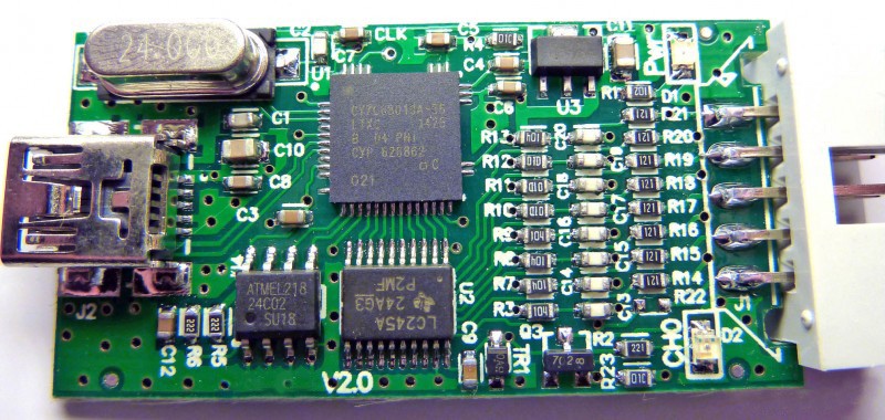 SL-USB8CH 8-channel USB Logic Analyzer and Oscilloscope - 24MHz