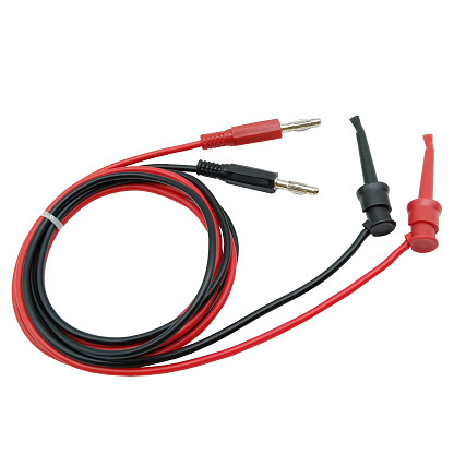 4mm Banana Measuring Cable with Hook - 0.5m