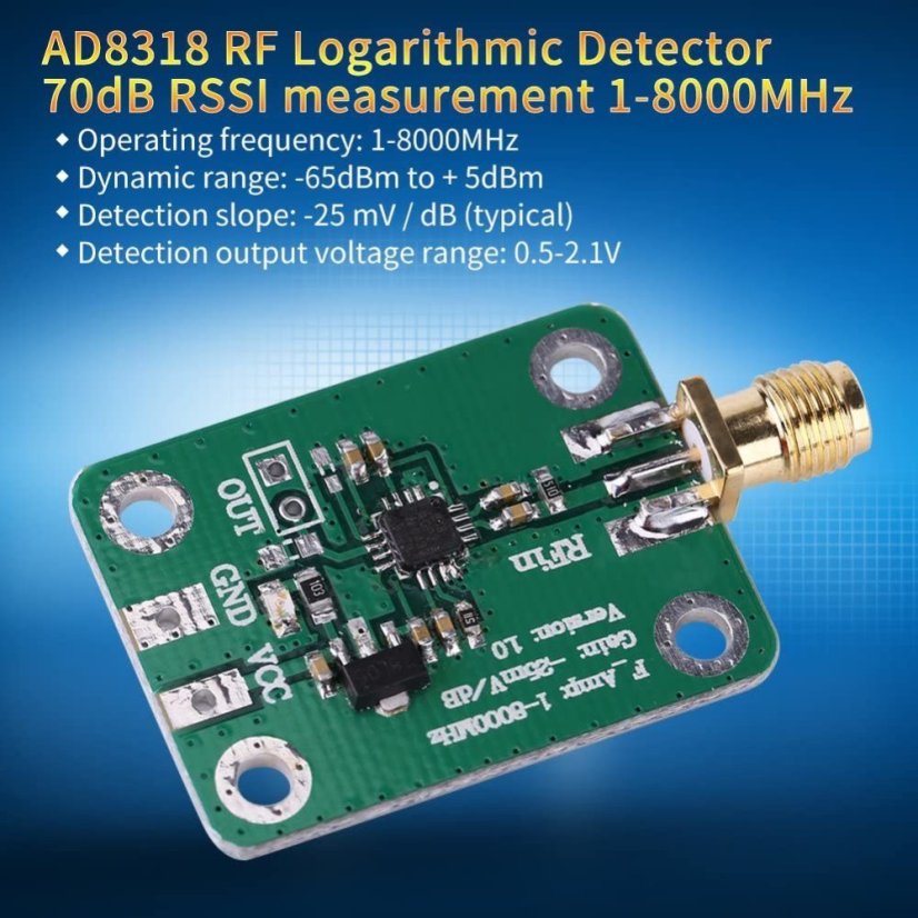 AD8318 RF Logarithmic Detector 70dB, 1-8000MHz
