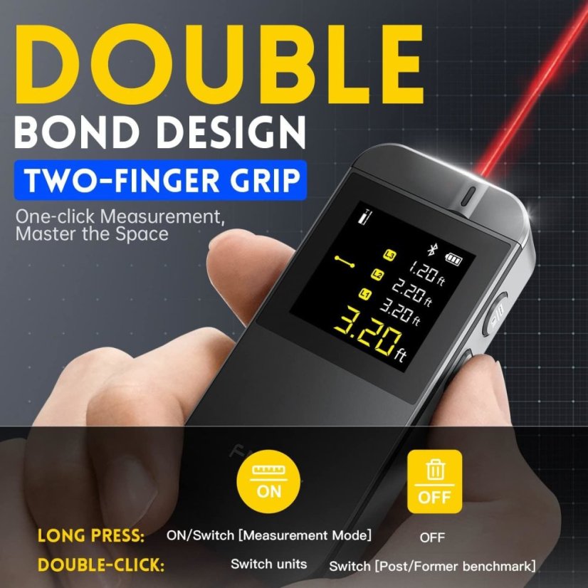 FNIRSI IR40 - Laser Distance Meter with Bluetooth and USB-C