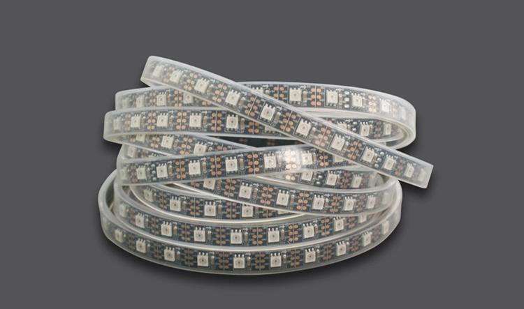 RGB LED Strip 2812S WS2812 SMD 5050 - 5m, 60 LEDs/m, 14.4W/m, IP67