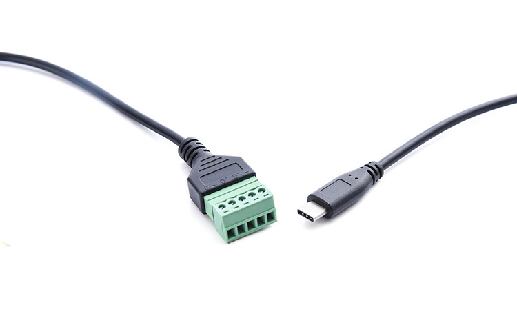 USB-C M na svorkovnici 5pin - šroubová svorka - kabel 30cm