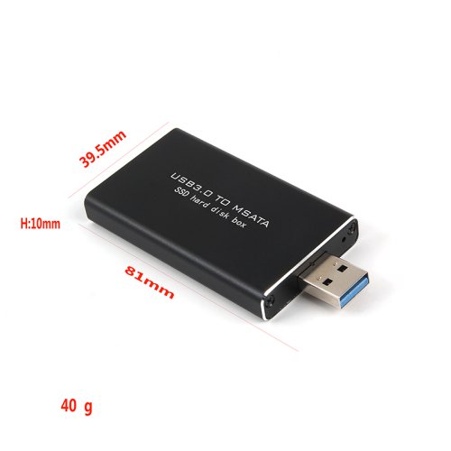 mSATA na USB 3.0 adaptér SSD disku ASM1153E