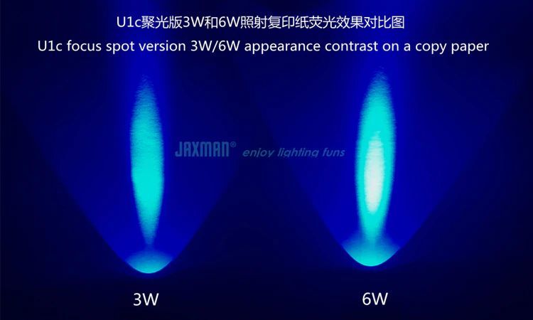 JAXMAN U1c 365nm UV LED Svítilna s Filtr ZWB2