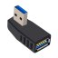 Rohový USB 3.0 adaptér - L tvar, MALE - FEMALE