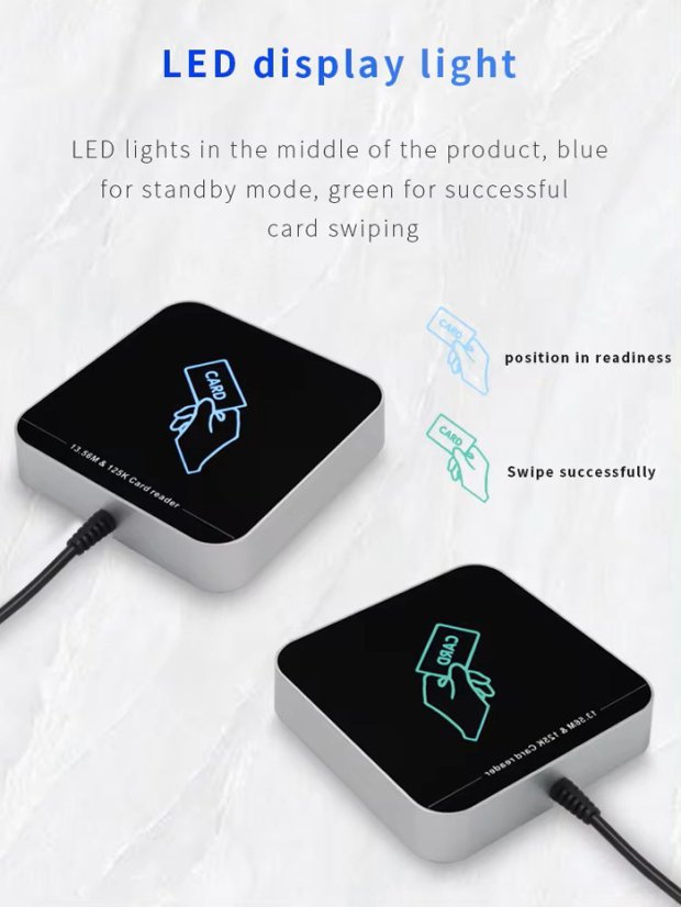 Dvoufrevenční RFID čtečka karet ZY-T304