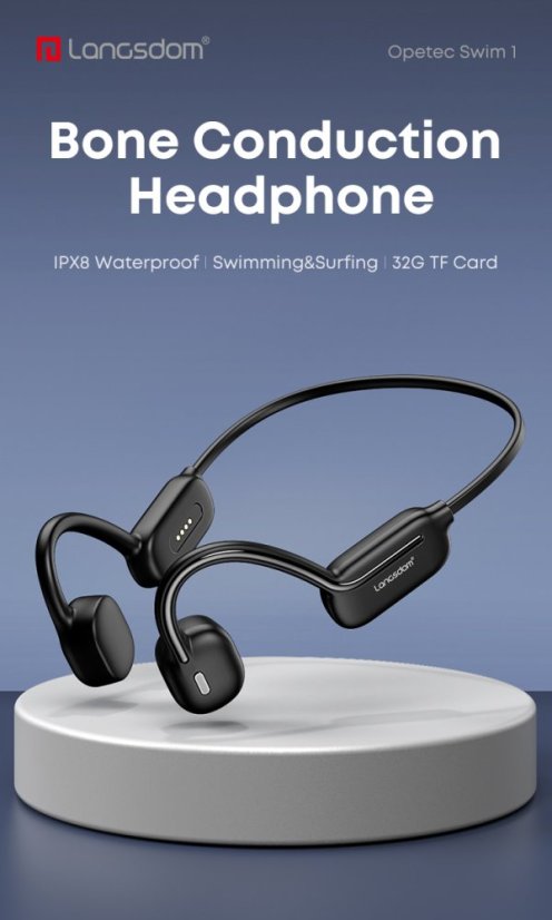 OPENTEC Swim 1: Wireless Open-ear Headphones for Swimming and Sports