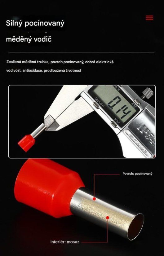 Izolované Krimpovací Dutinky - Sada 450ks s Kleštěmi HSC8 6-4A