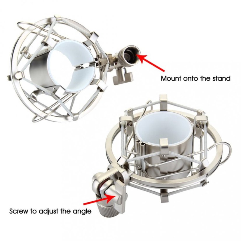 BM-800 Profesionální studiový kondenzátorový mikrofon - Barva: Bílá
