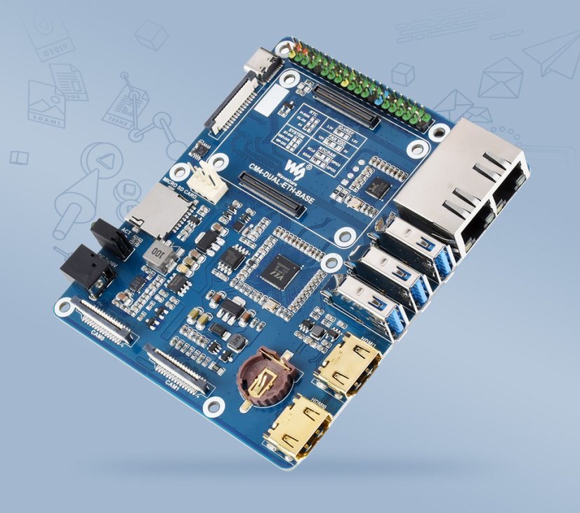CM4-DUAL-ETH-BASE Raspberry Pi Compute Module 4 base board