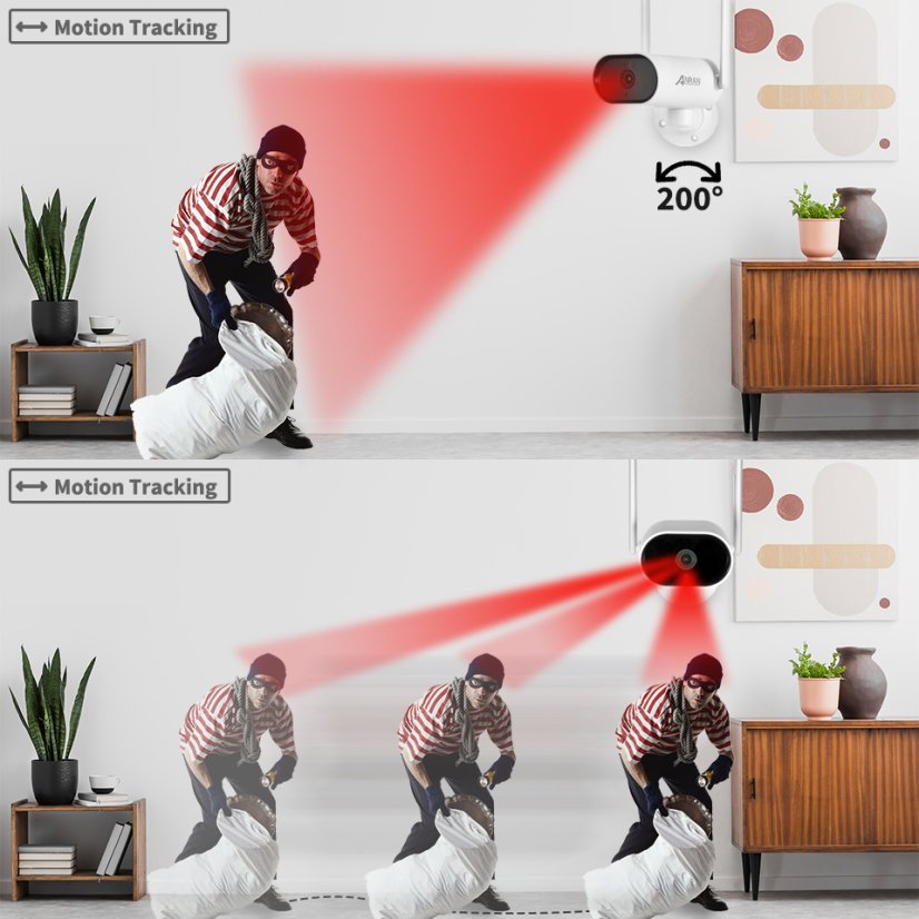 T01-H20W otočná 3MP HD WiFi IP P2P bullet kamera pro venkovní použití