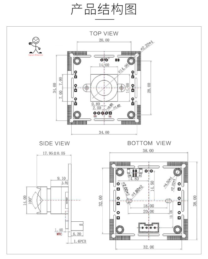 HBVCAM 1918WDR 2MP AR0230 USB Kamera Modul