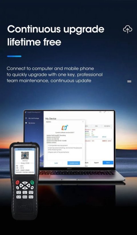 iCopy X100 - Ruční čtečka RFID čipů a karet