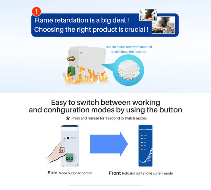 Bezdrátový modem E95/E96-DTU SL s technologií LoRa - Model: 400(SL)30-485