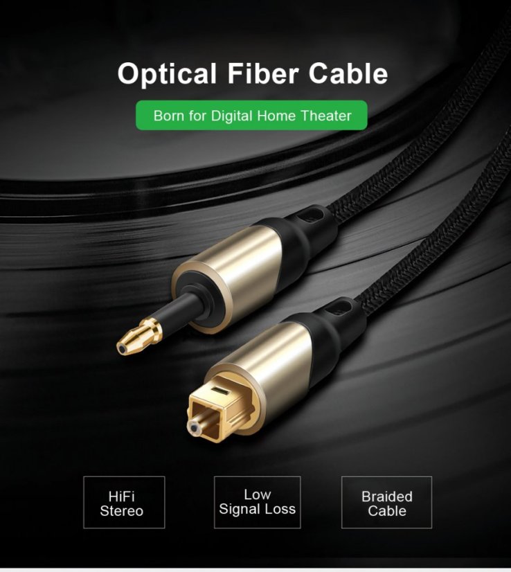 CF0031 Toslink to Mini-TOSLINK SPDIF Audio Cable