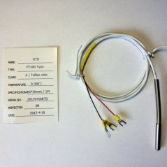 RTD PT100 Teplotní čidlo s Teflonovým kabelem - 1m