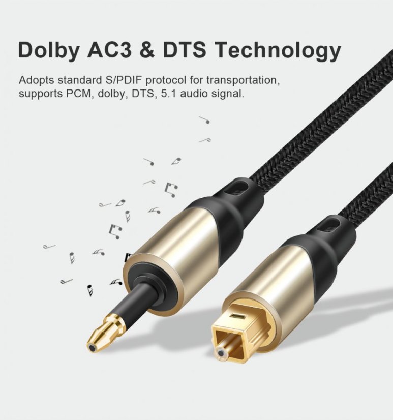 CF0031 Toslink to Mini-TOSLINK SPDIF Audio Cable