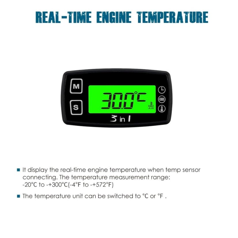 Digital Thermometer 3-in-1 RL-TM005 - Accurate Measurement and Engine Protection