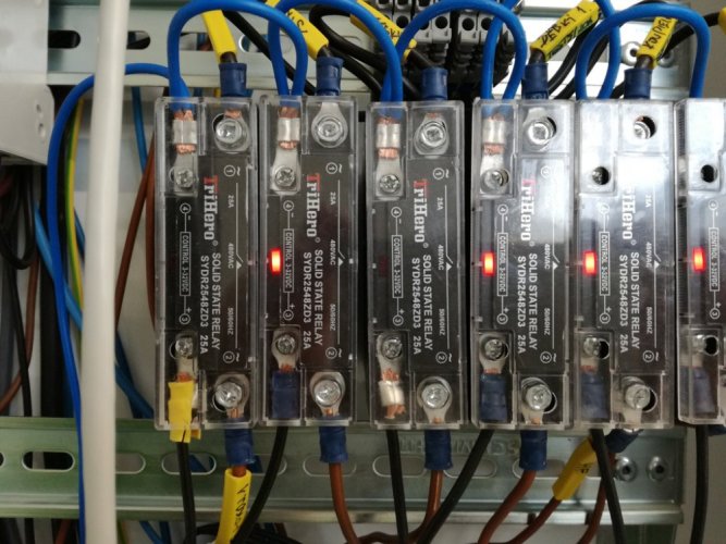 AC-AC Slim SSR DIN Relé 15A, 25A, 40A - Jmenovitý proud zátěže: 15A
