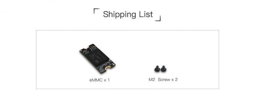 16GB Plug-in EMMC paměť pro ROC-RK3328-CC a ROC-RK3399-CC