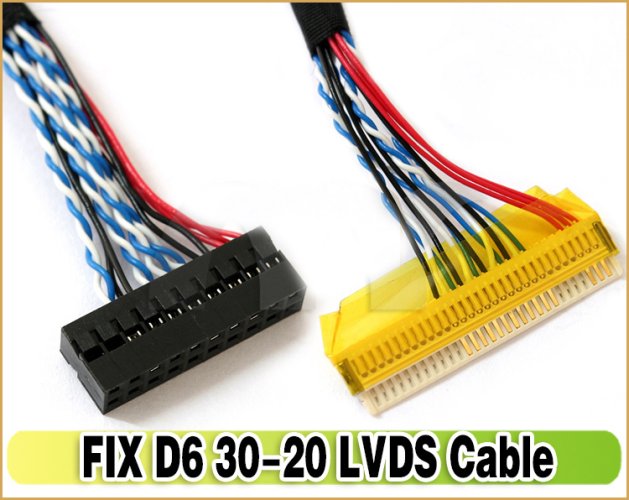 FIX-30pin D6 1ch 6bit LVDS Kabel 250mm