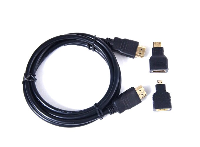 Sada 3v1 HDMI Kabel 19pin s Micro a Mini Adaptéry