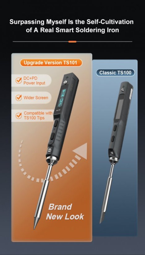 TS101 Digital Soldering Station with OLED Display - Fast and Precise Welding