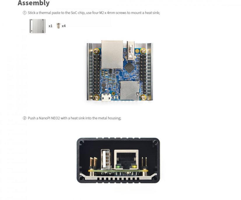 Hliníková krabička pro NanoPi NEO/NEO2