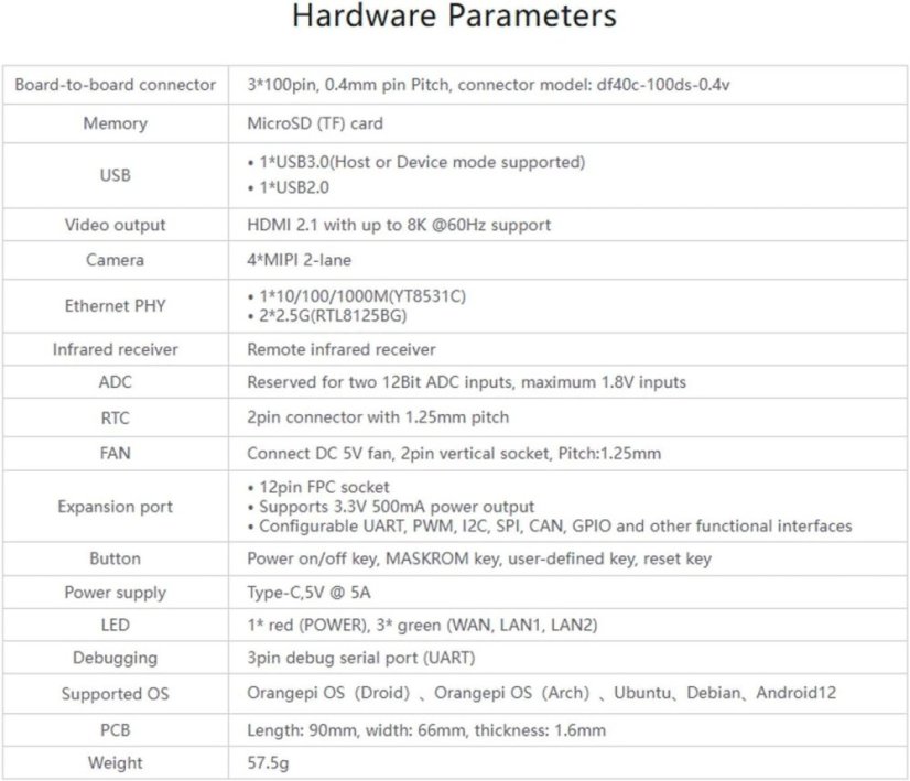 OrangePi Základní Deska pro Compute Modul 5